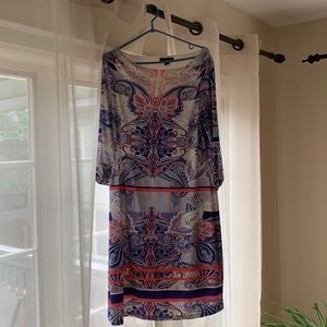 Beautiful blues and coral Tribal dress !